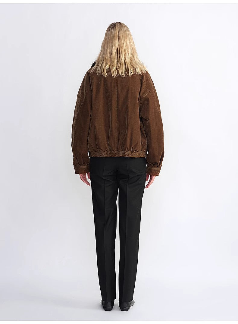 Fireladyfur Women's Loose Parka With Detachable Raccoon Fur Collar