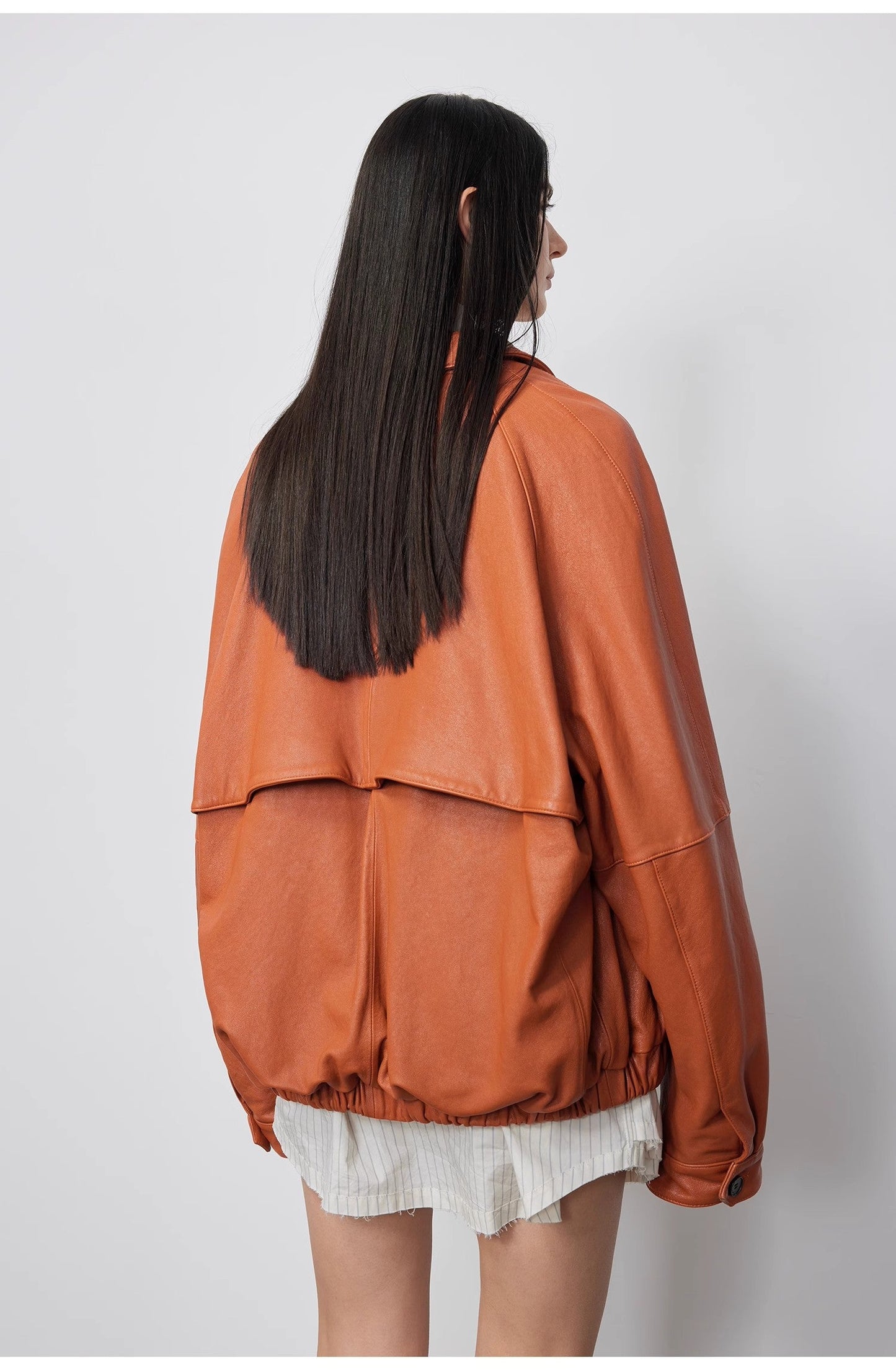 Heavy Wash Waxed Sheepskin Jacket Genuine Leather Outerwear "Sydney Reincarnation"