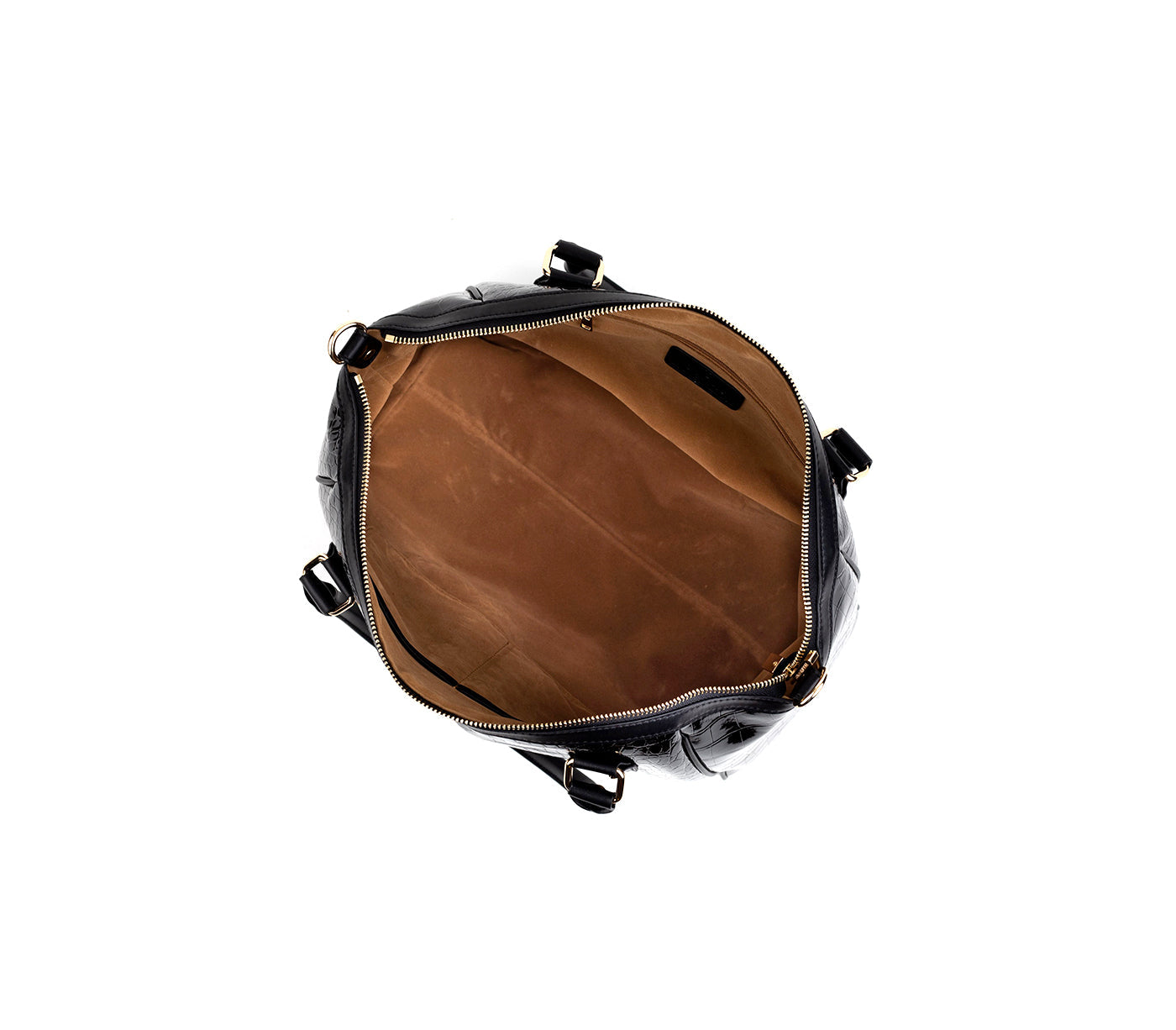 Madison - Black Croc Vegan Bag