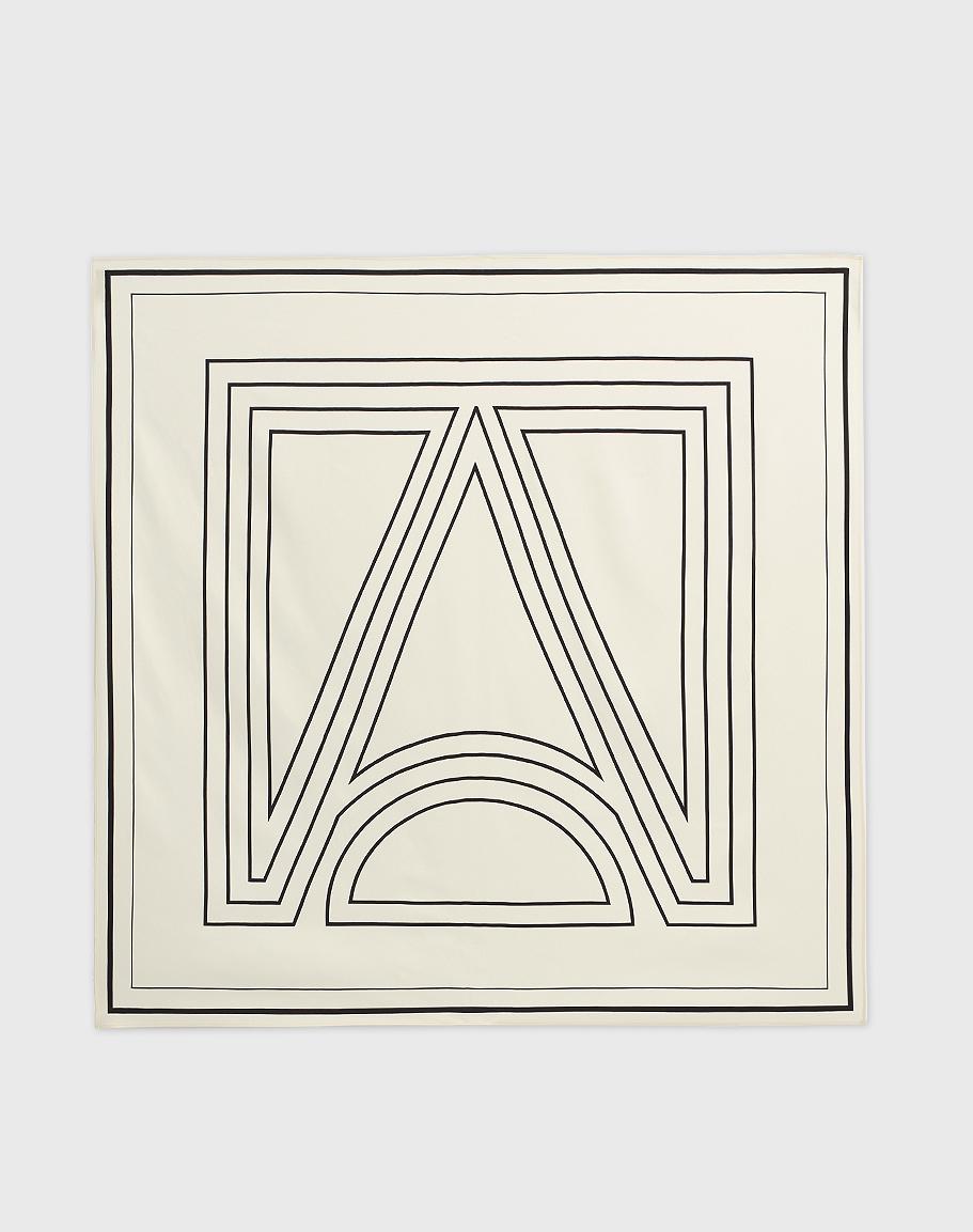 Stretch Silk Original Geometric Print Silk Scarf