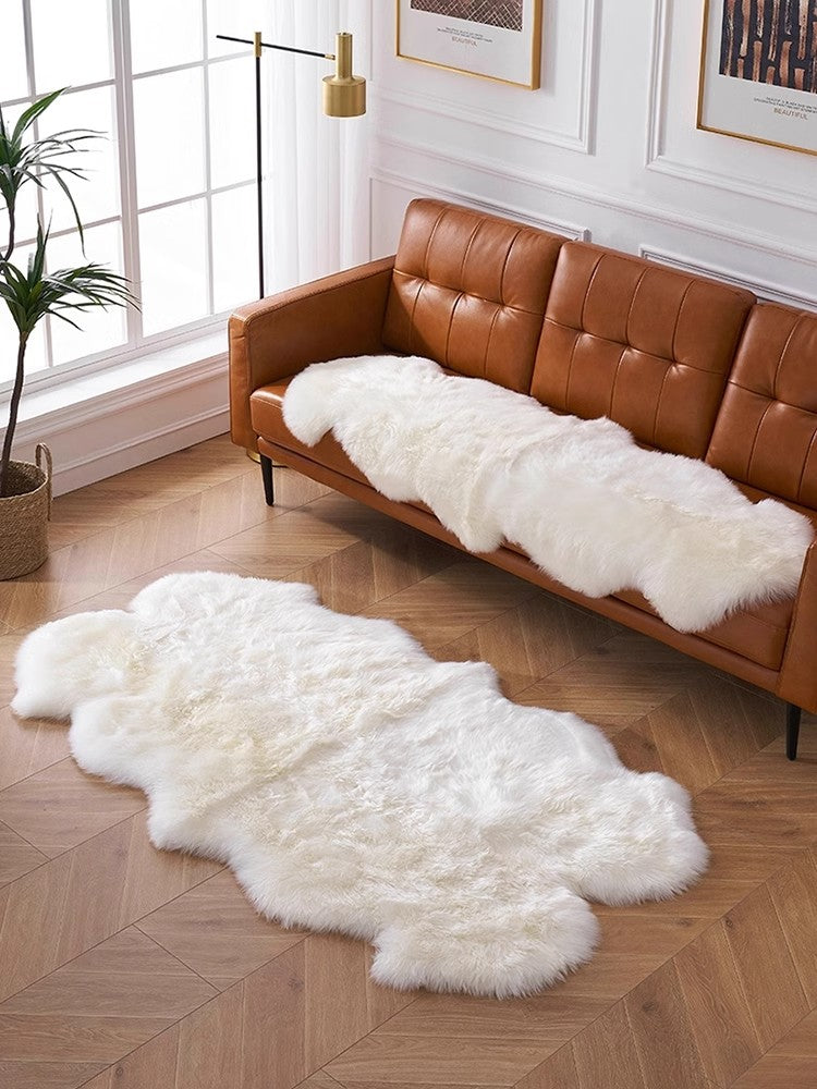 Two Fur Stitching (2'x6') New Zealand Sheepskin Rugs