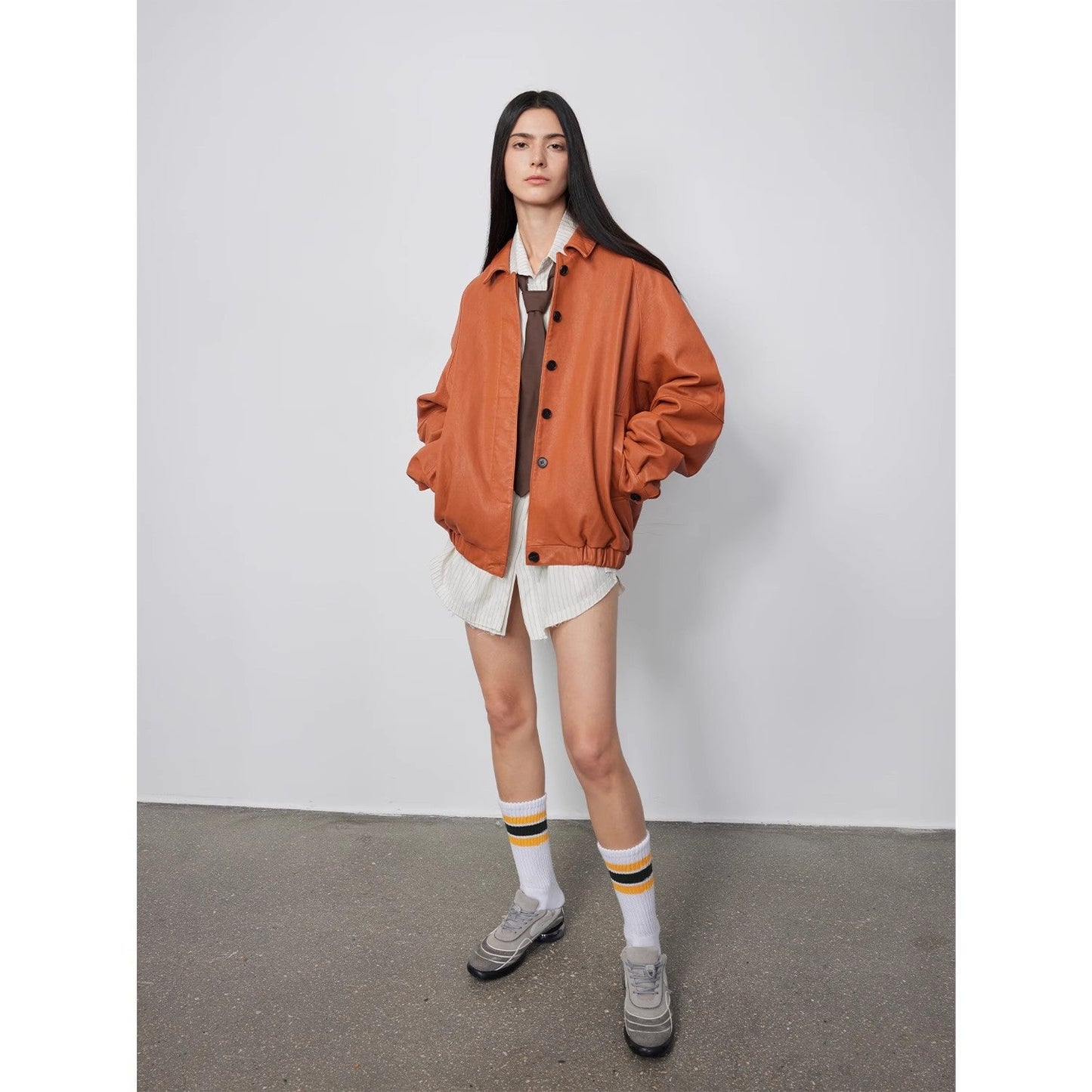 Heavy Wash Waxed Sheepskin Jacket Genuine Leather Outerwear "Sydney Reincarnation"