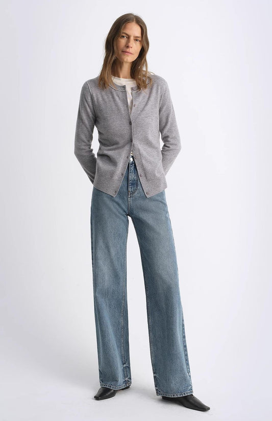 Classic Retro Old Money Style, Washed Organic Cotton, Retro Straight Slim Jeans