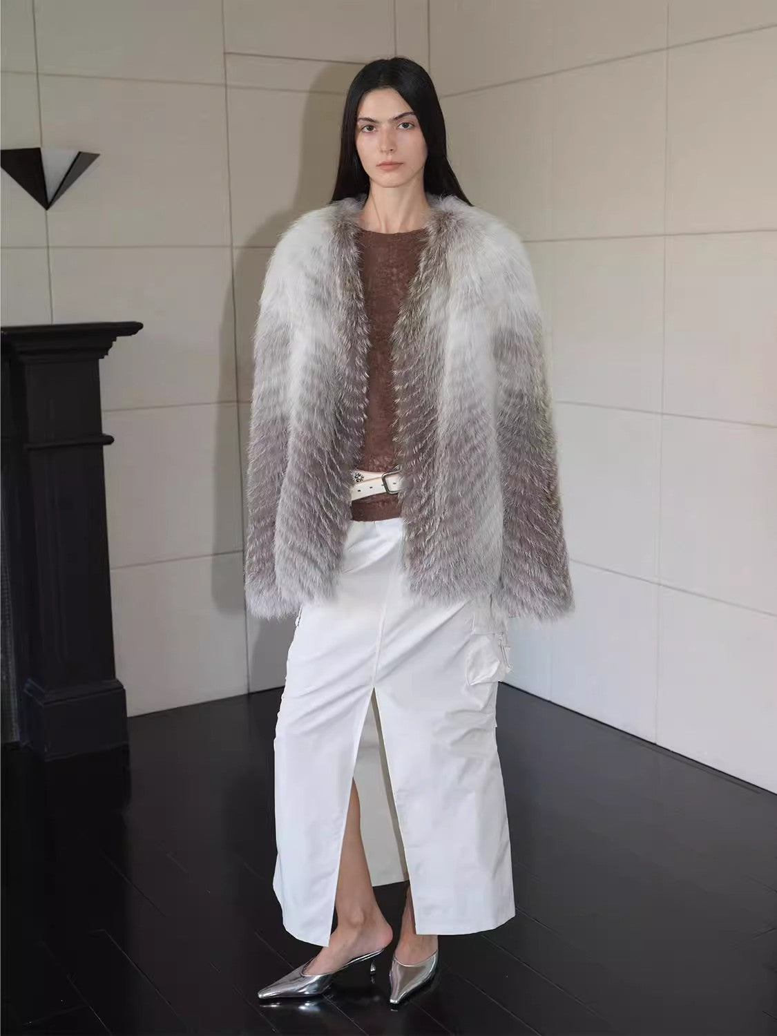 Yukino Dream Imported Colorful Fox Fur Coat From Finland