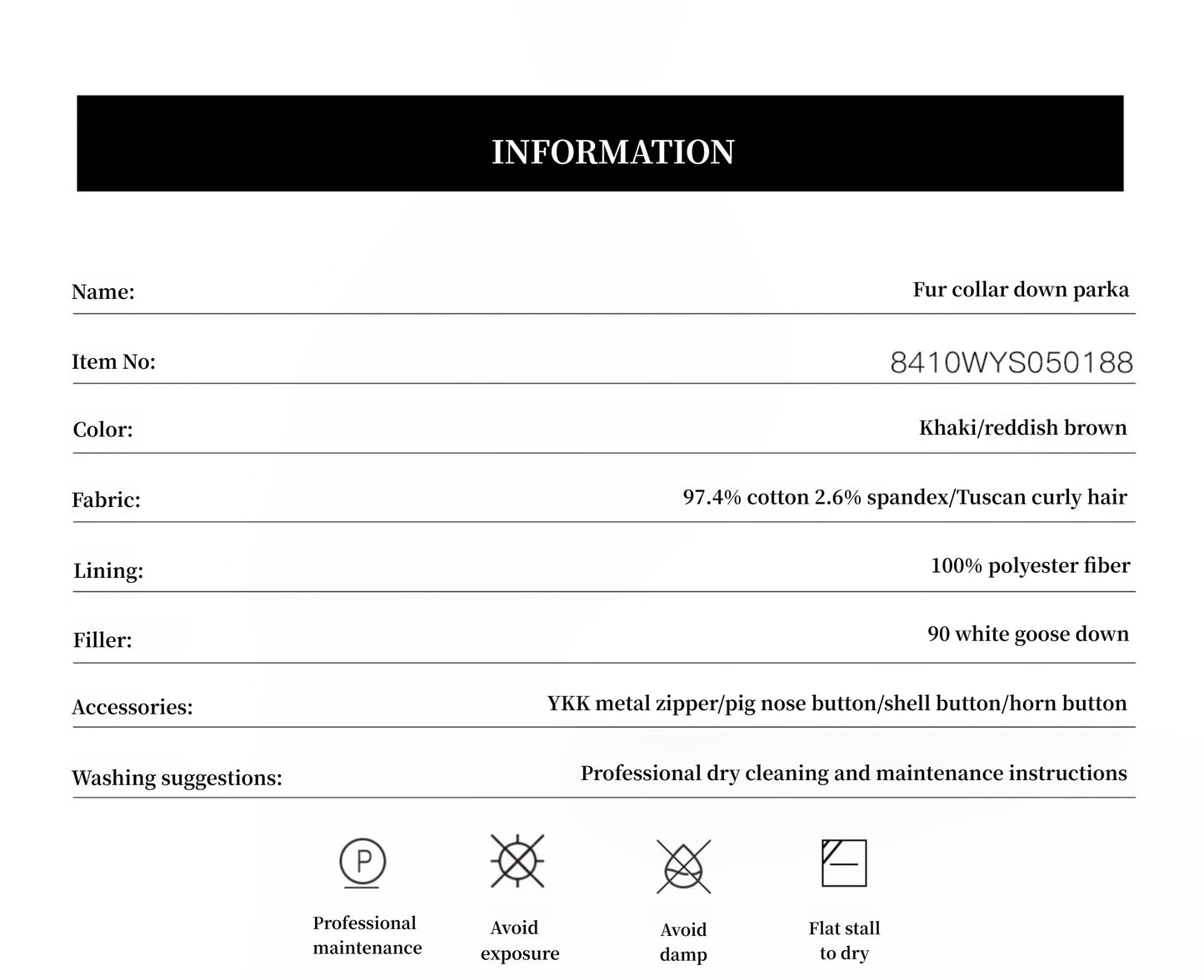 Fireladyfur Women's Contrasting Color Fur Collar Short Parka"Rebellious Escape"