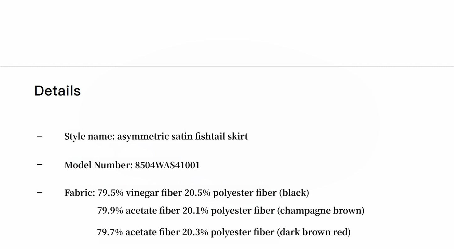 Women's Acetate Fishtail Skirt