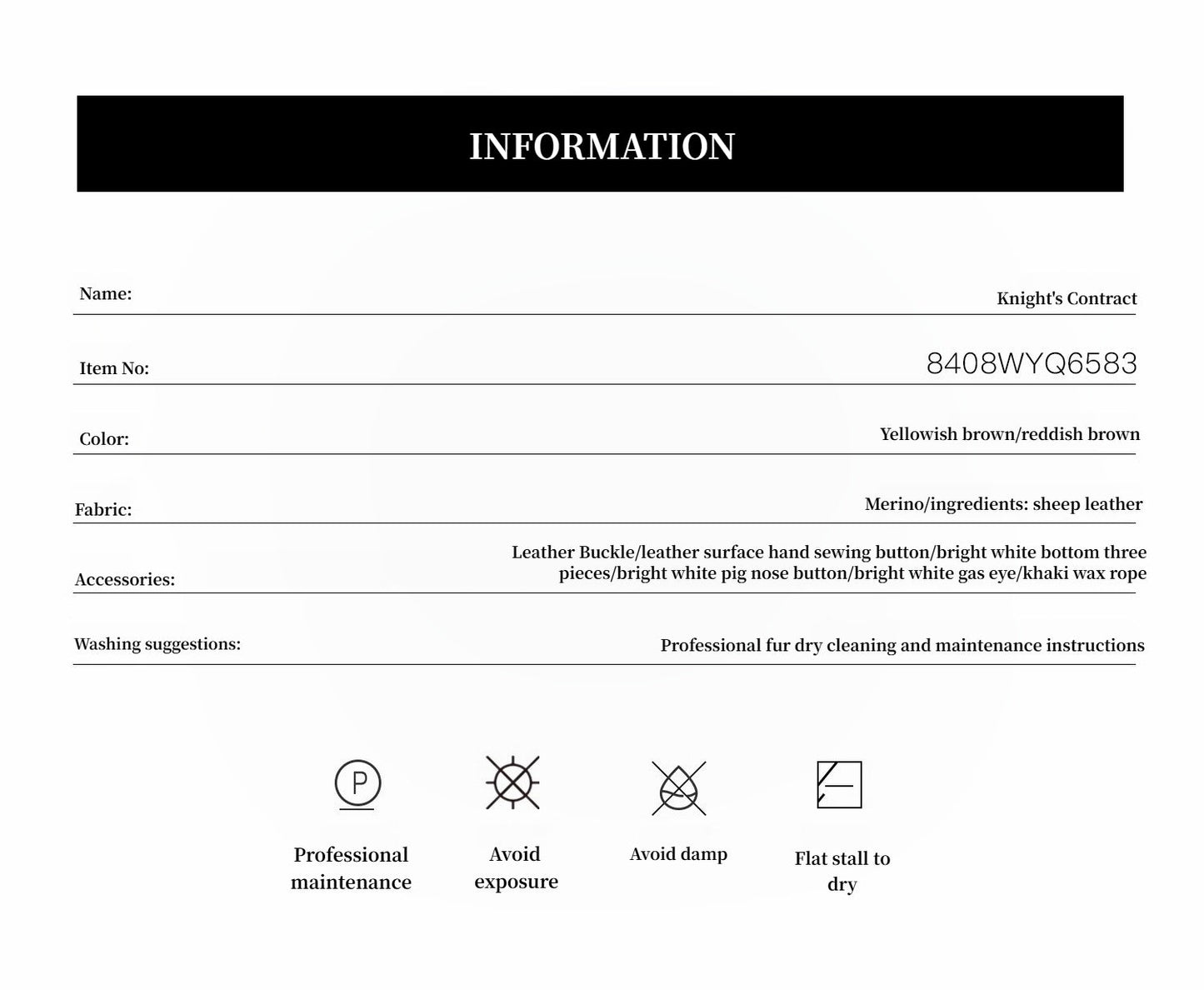 "Knight's Contract" Merino Wool Sheepskin Coat With Fur-Faced Stand-Up Collar