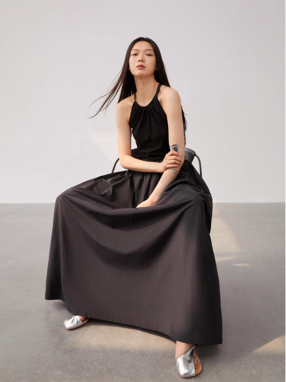 Messenger Under the Moon Large Hem Elegant Sleeveless Vest Long Dresses