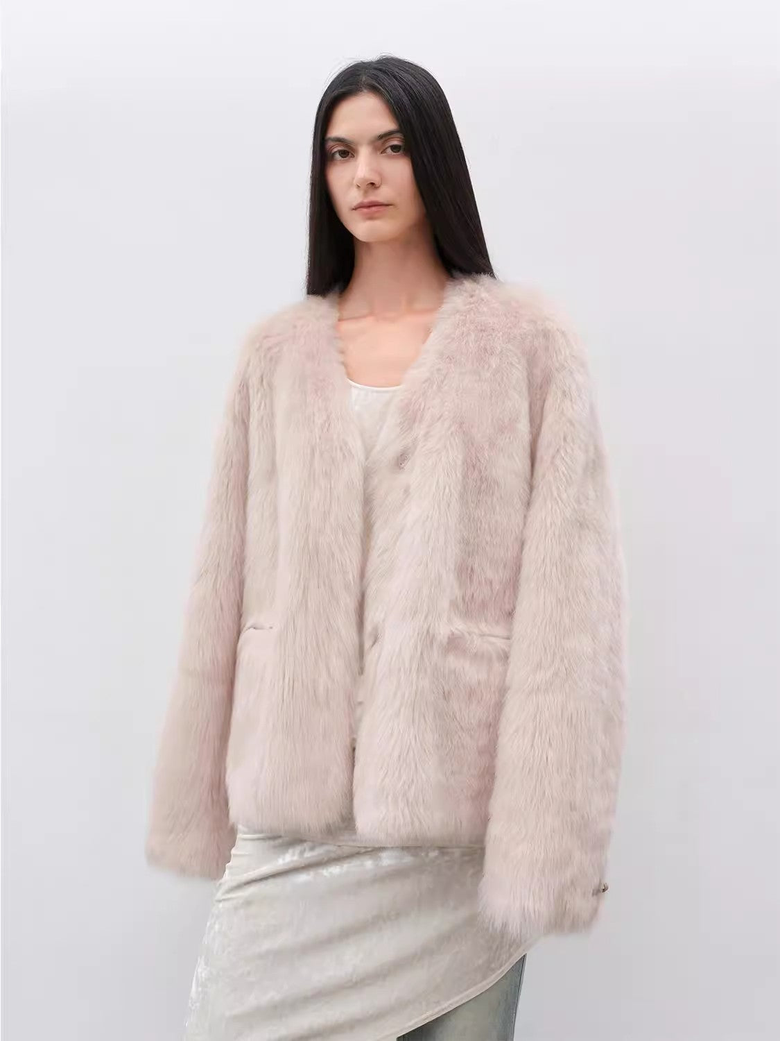 Babylon Phantom Nights Tuscan Sheepskin Pink Coat