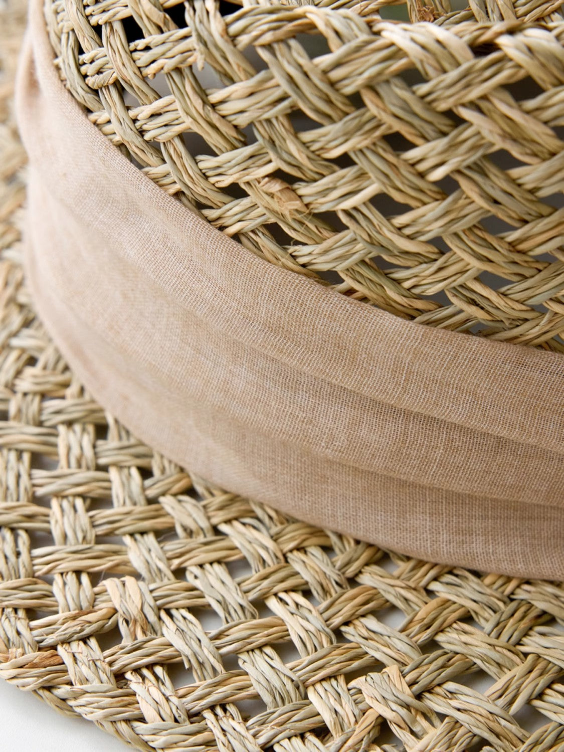 French Retro All-Match Salty Grass Woven Concave Top Sun Hat for Summer