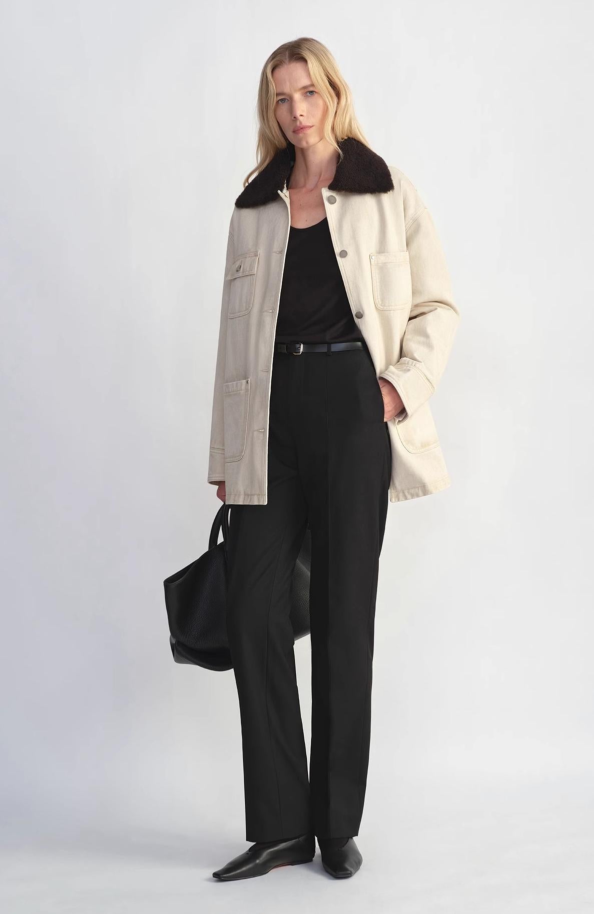 Fireladyfur Women's Goose Down Detroit Jacket With Merino Wool Collar