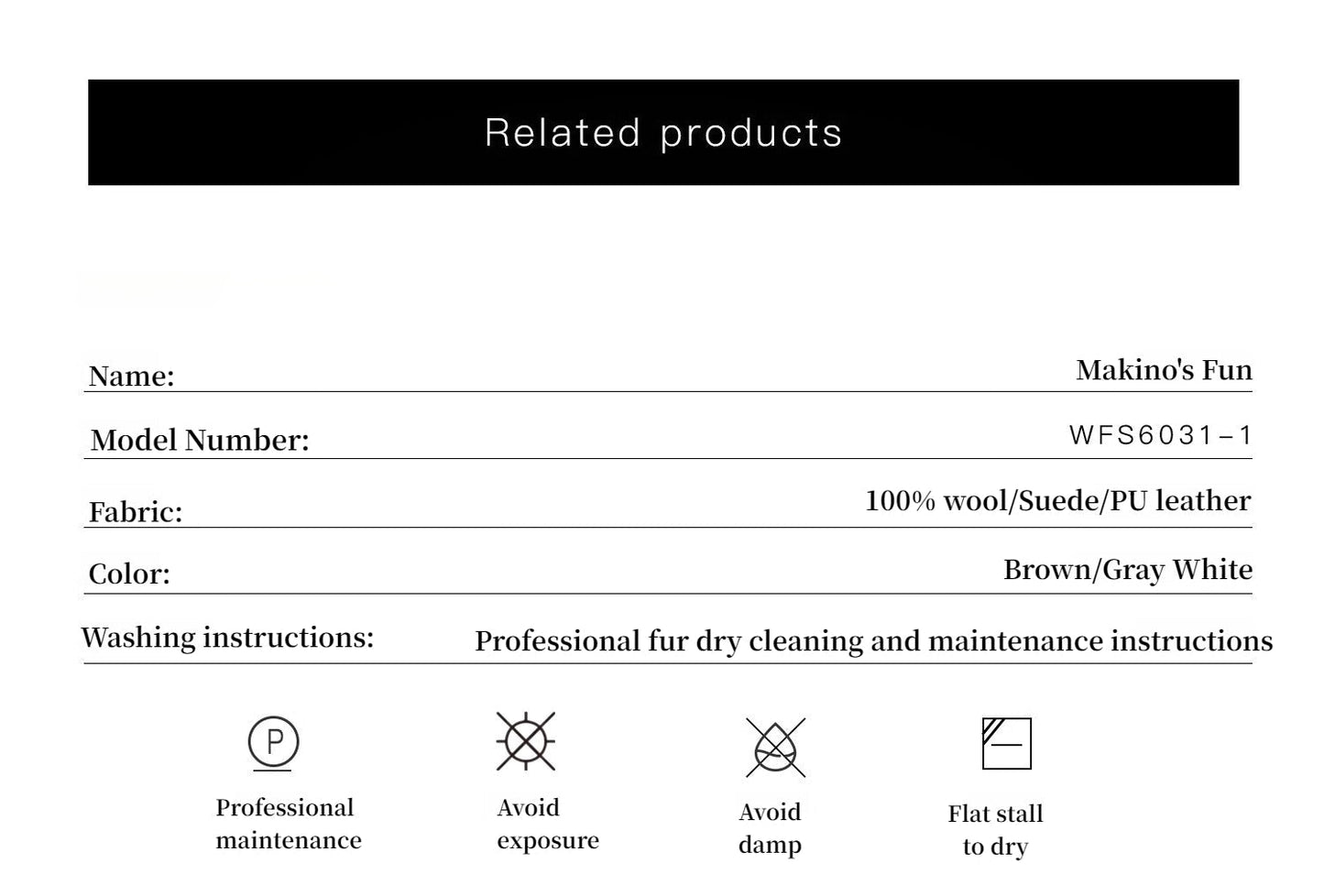 "Makino's Fun" Lapel Wool Artificial Compound Leather Short Style Shearling Jacket