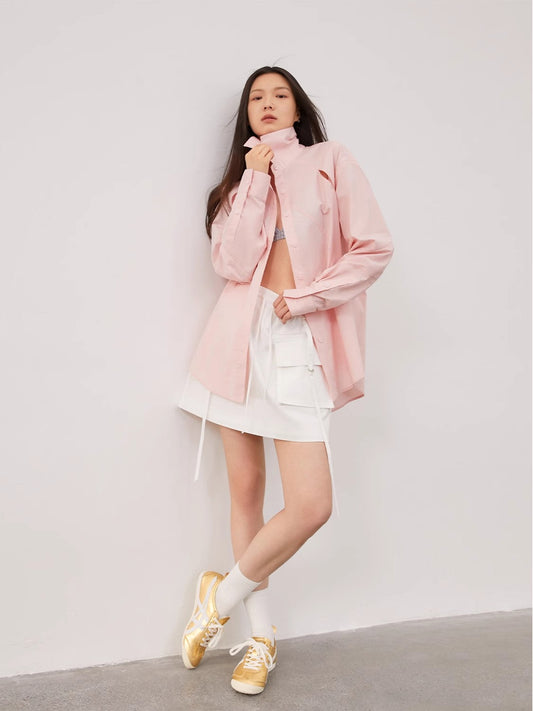 Striped Long-Sleeved Shirt Jacket Women's Loose Top