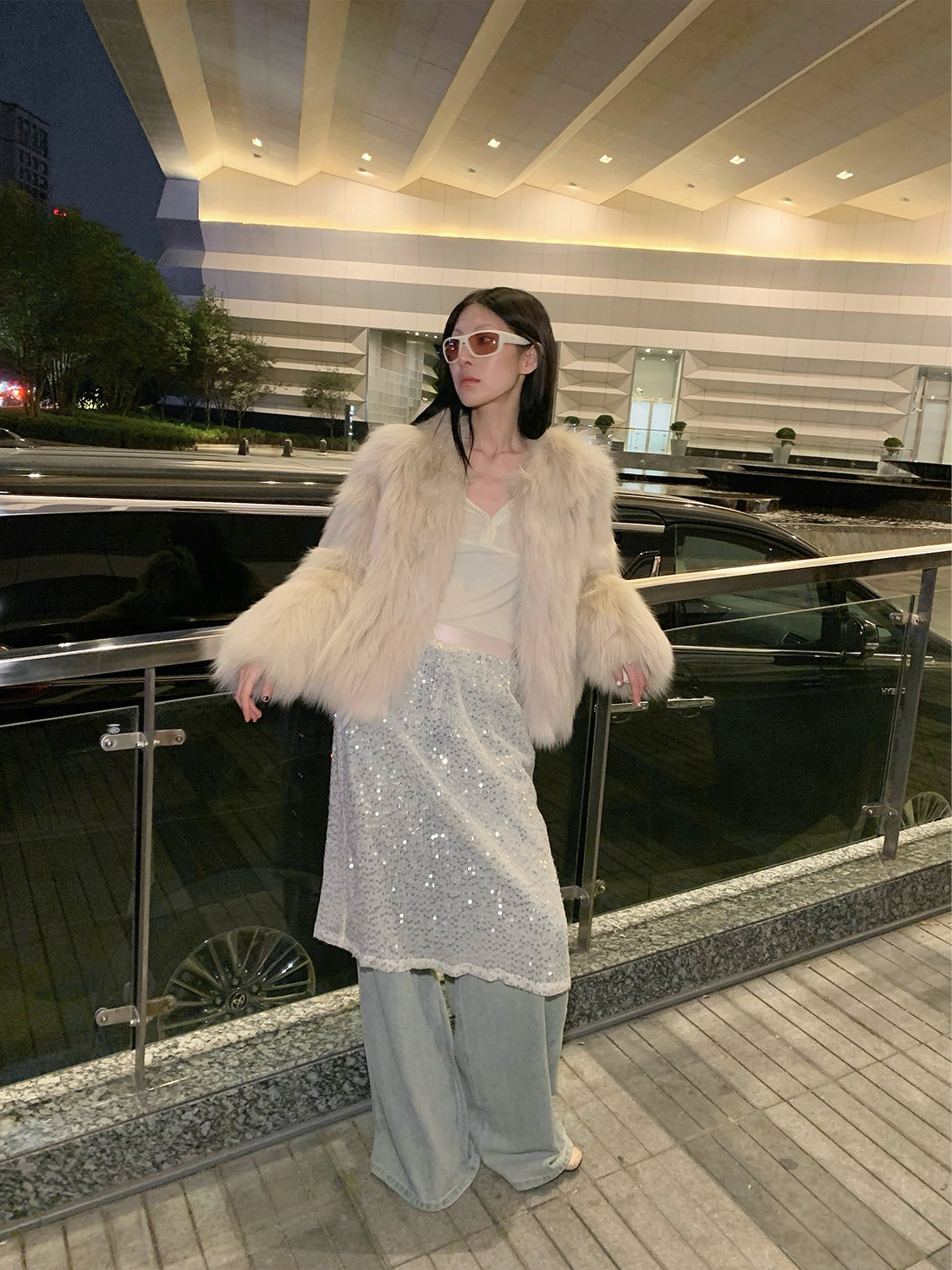 Fireladyfur Women's Fur Coat | Genuine Finnish Fox Fur"Reed Flower"