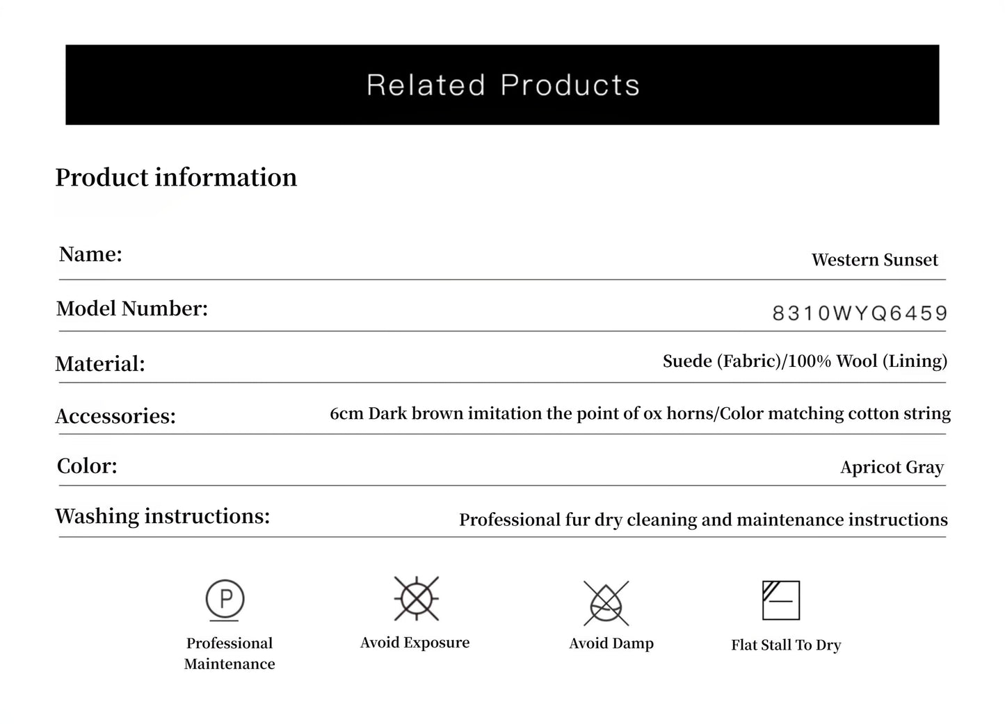 "Western Sunset"Winter  Wool Artificial Compound Suede Shearling Fur Coat for Women