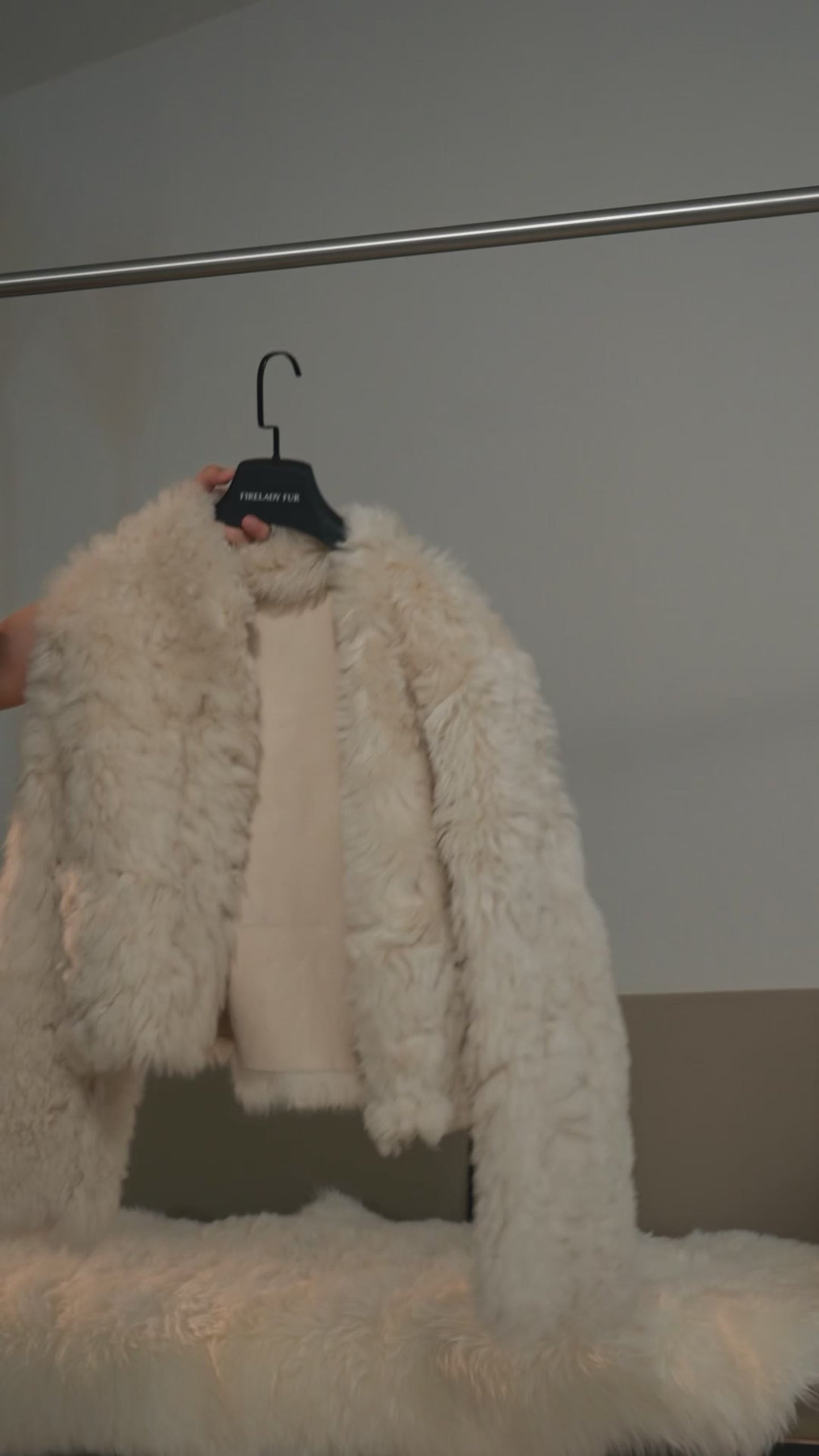 Fireladyfur Women's Tuscan Sheepskin Coat“Morning Mist Fairy”