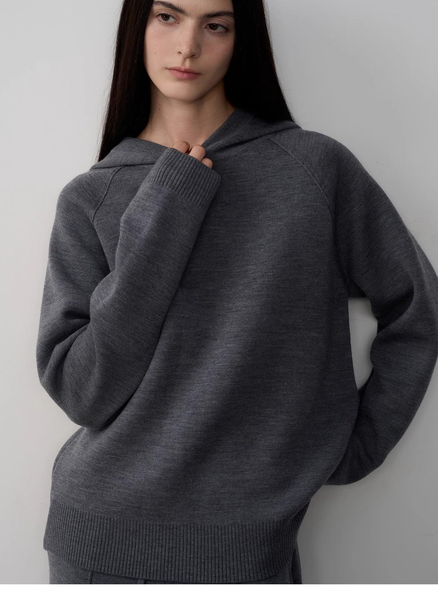 "Urban One" Wool Hooded Knit Outfit