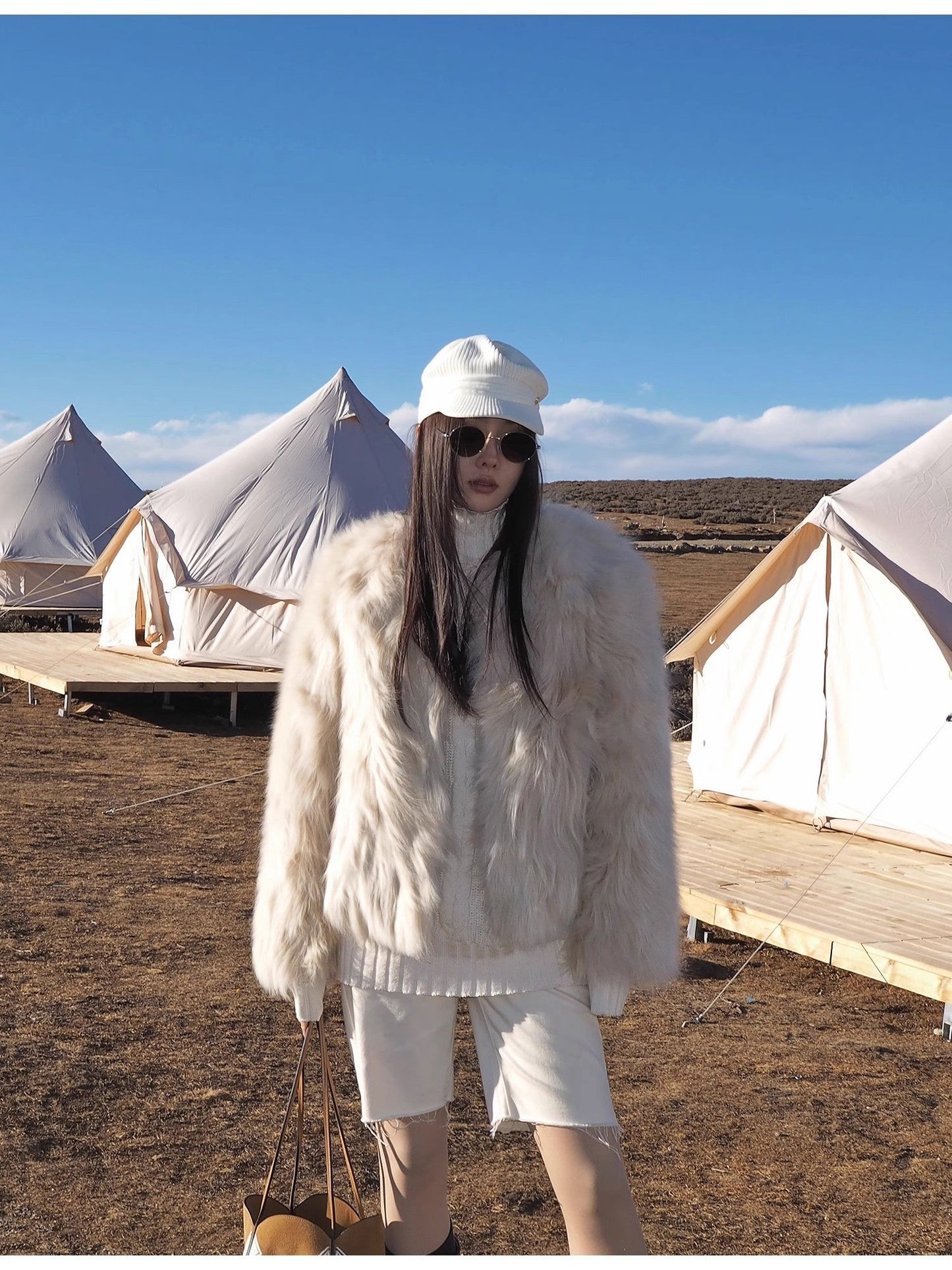 Fireladyfur Women's Fur Coat | Genuine Finnish Fox Fur"Reed Flower"