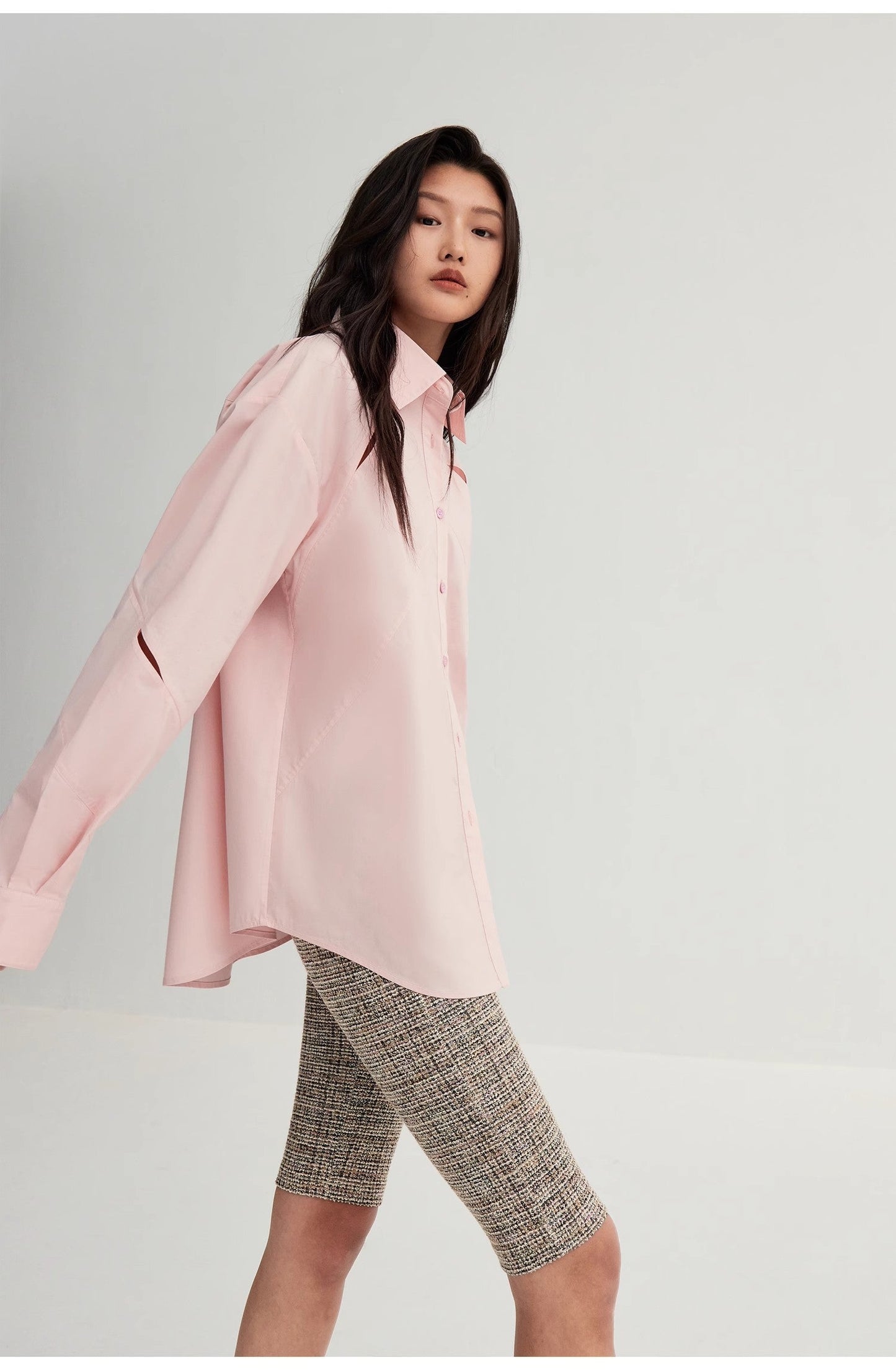 Striped Long-Sleeved Shirt Jacket Women's Loose Top