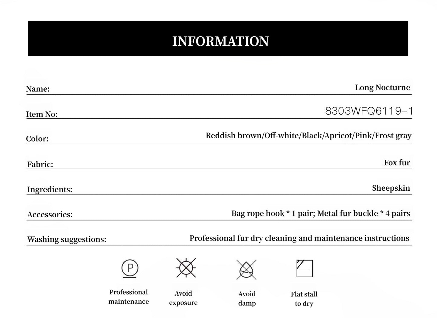 "Long Nocturne" Imported Fox Fur Retro Short Coat for Women