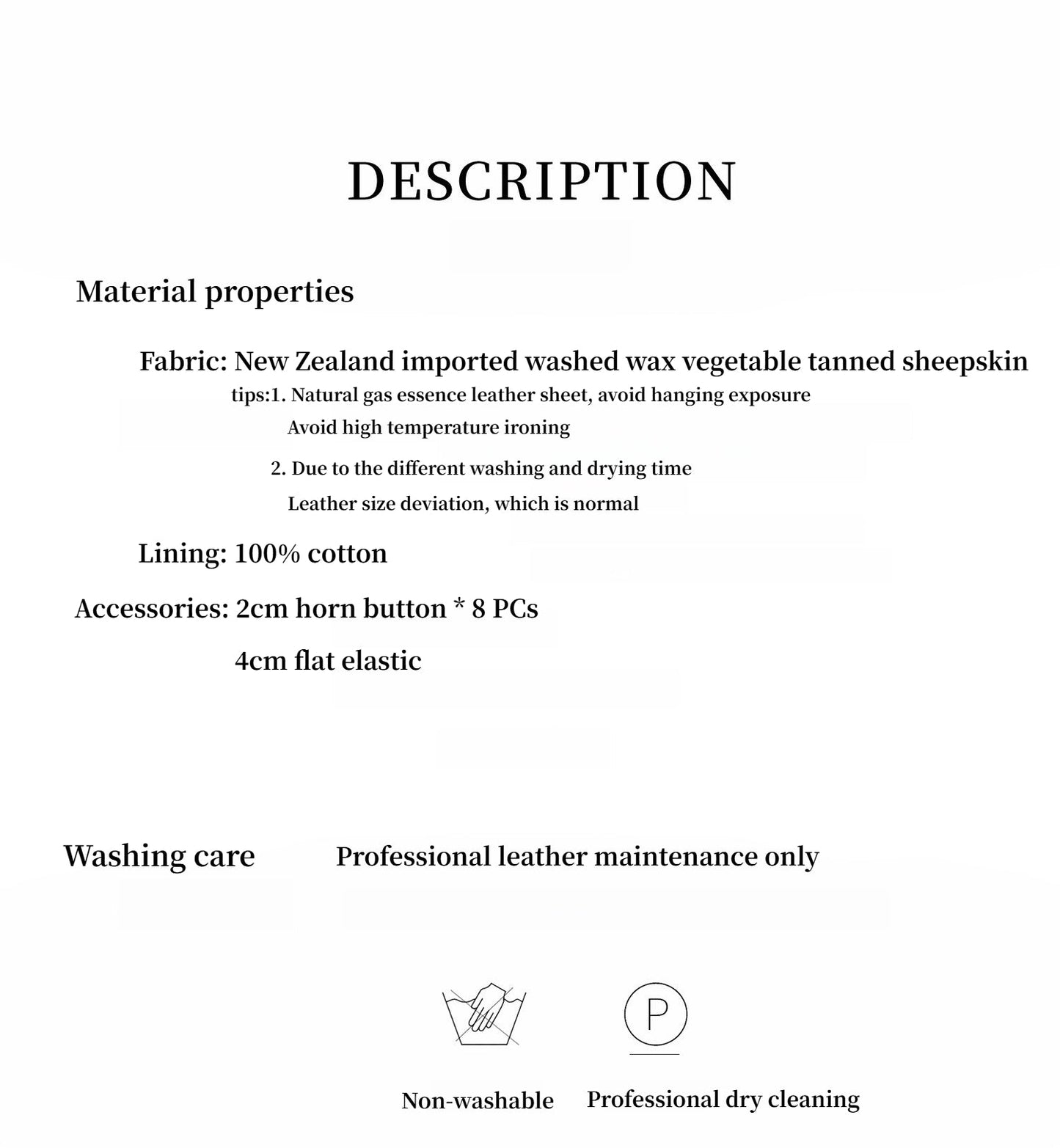 Heavy Wash Waxed Sheepskin Jacket Genuine Leather Outerwear "Sydney Reincarnation"