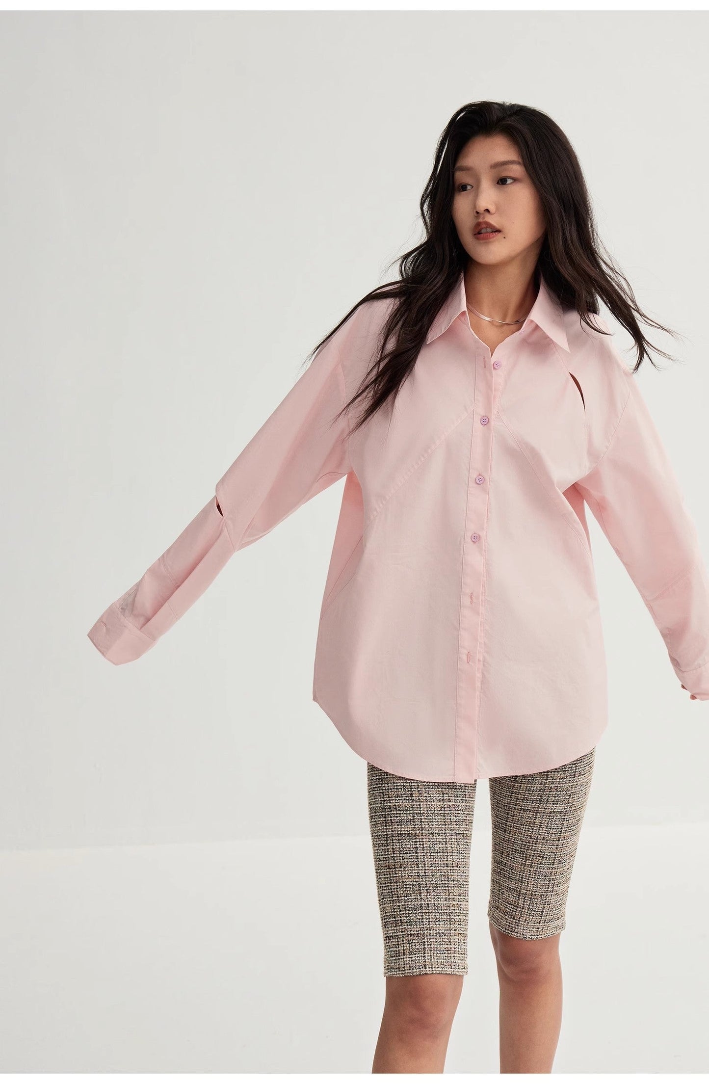 Striped Long-Sleeved Shirt Jacket Women's Loose Top