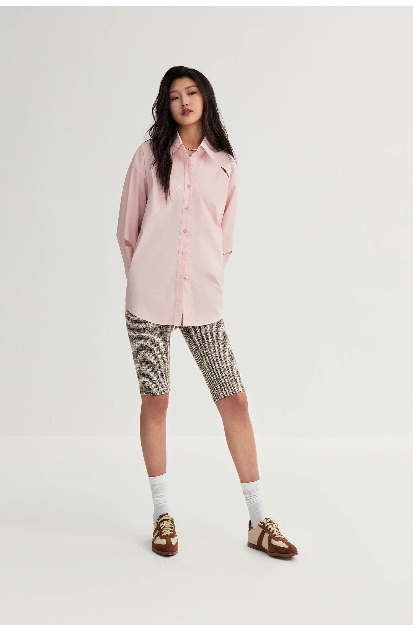 Striped Long-Sleeved Shirt Jacket Women's Loose Top