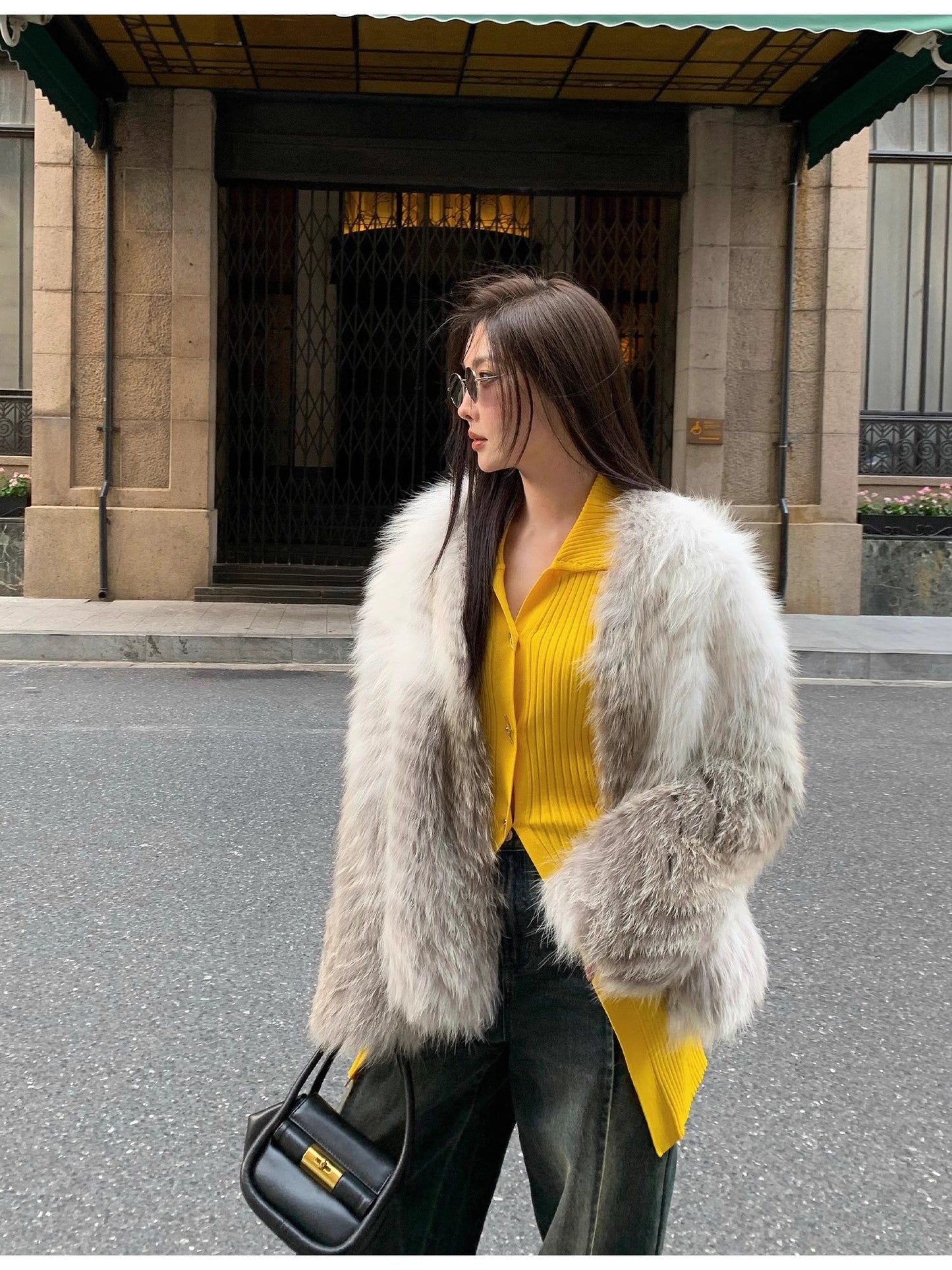 Yukino Dream Imported Colorful Fox Fur Coat From Finland