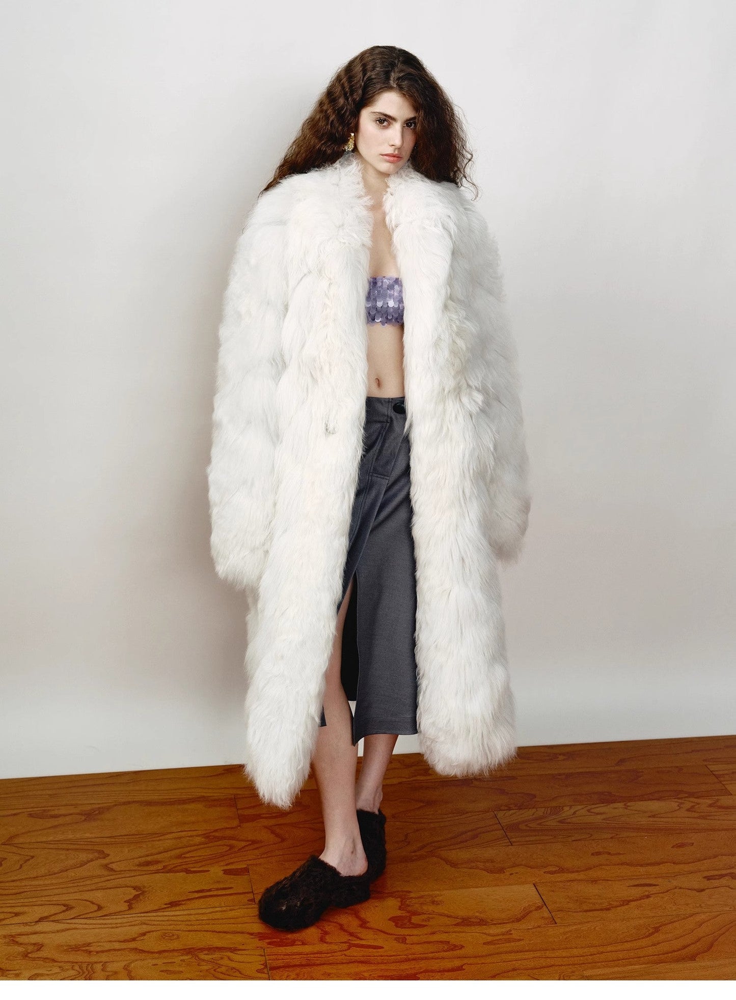 Casual and Stylish Design With Wool, Slip-On Thick-Soled S