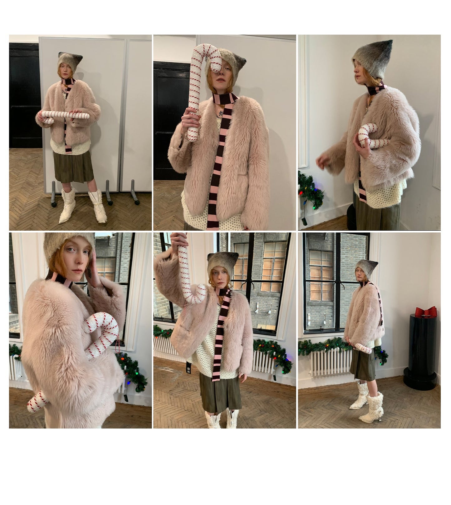 Fireladyfur Women's Pink Tuscan Sheepskin Coat“Babylon Phantom Nights”