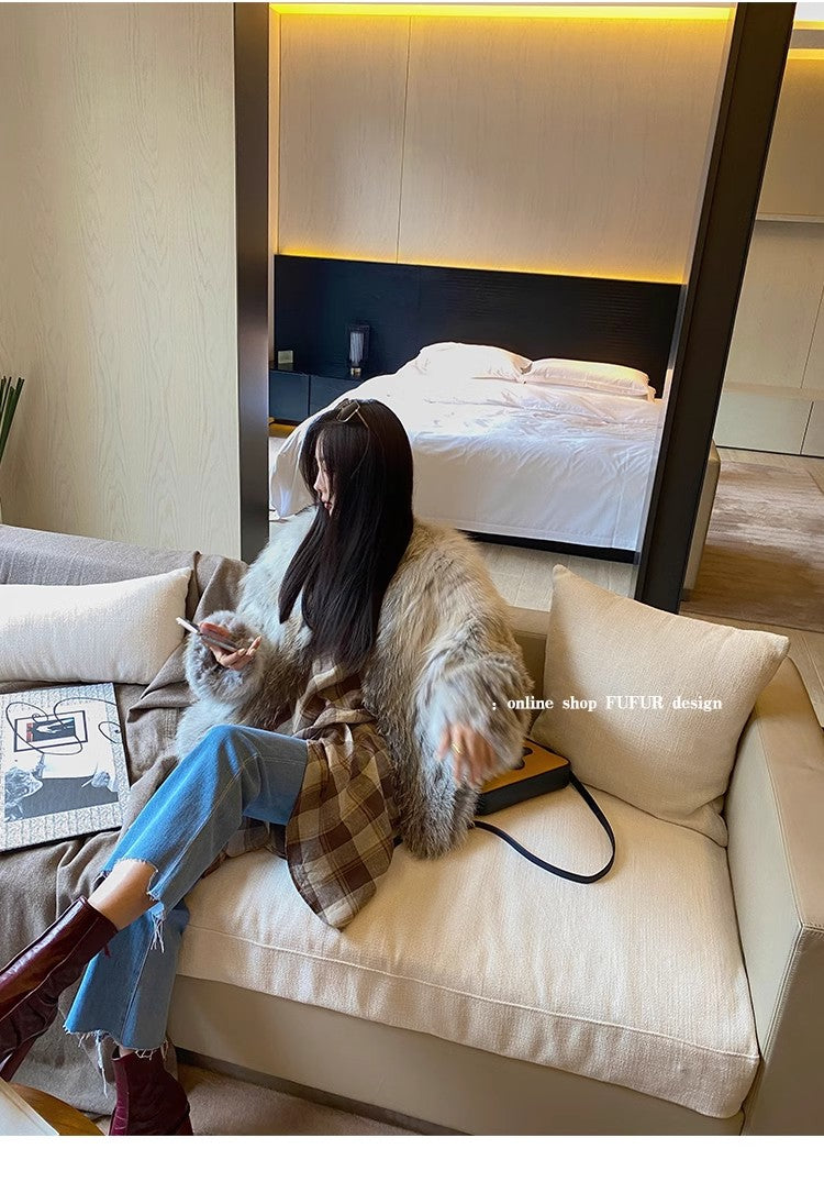 Yukino Dream Imported Colorful Fox Fur Coat From Finland