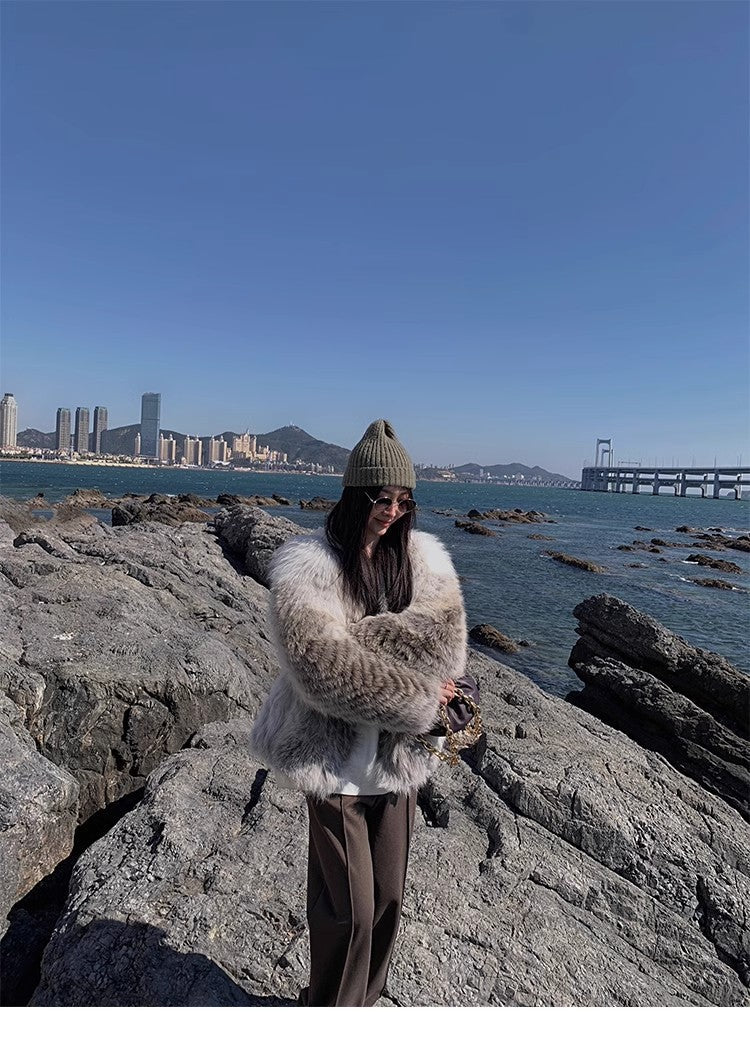 Yukino Dream Imported Colorful Fox Fur Coat From Finland