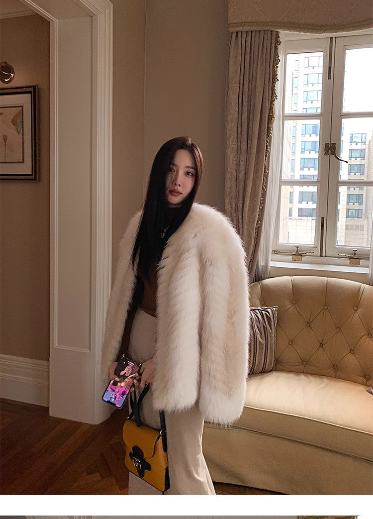 Yukino Dream Imported Colorful Fox Fur Coat From Finland