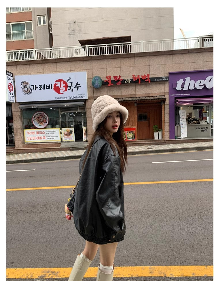 Rex Rabbit Fur Hand-Knitted Bucket Hat