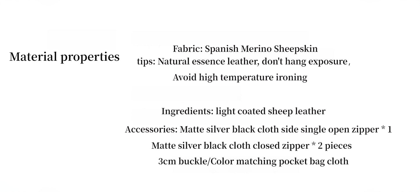 Fireladyfur Women's Shearling Coat - Casual Motorcycle Style Imported Merino Wool