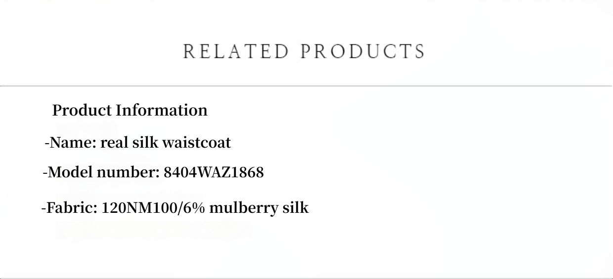 Ultra-Fine High-Quality Silk, Smooth and Elegant U-Neck Straight Knitted Vest