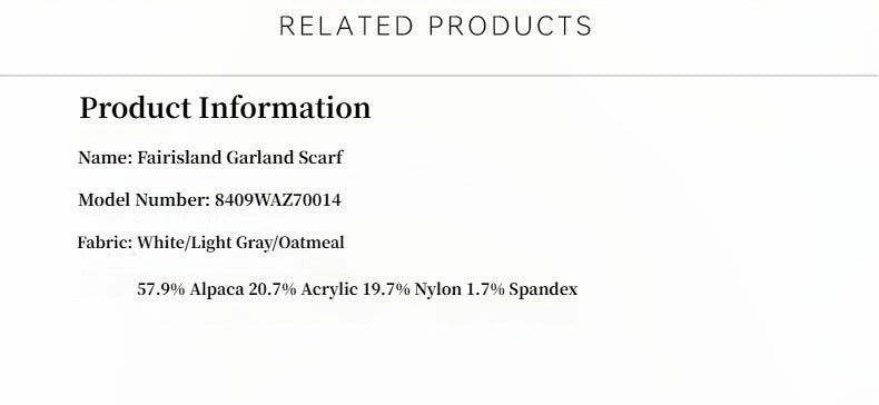 Nepal Alpaca Wool Color Clashing Jacquard Tassel Scarf