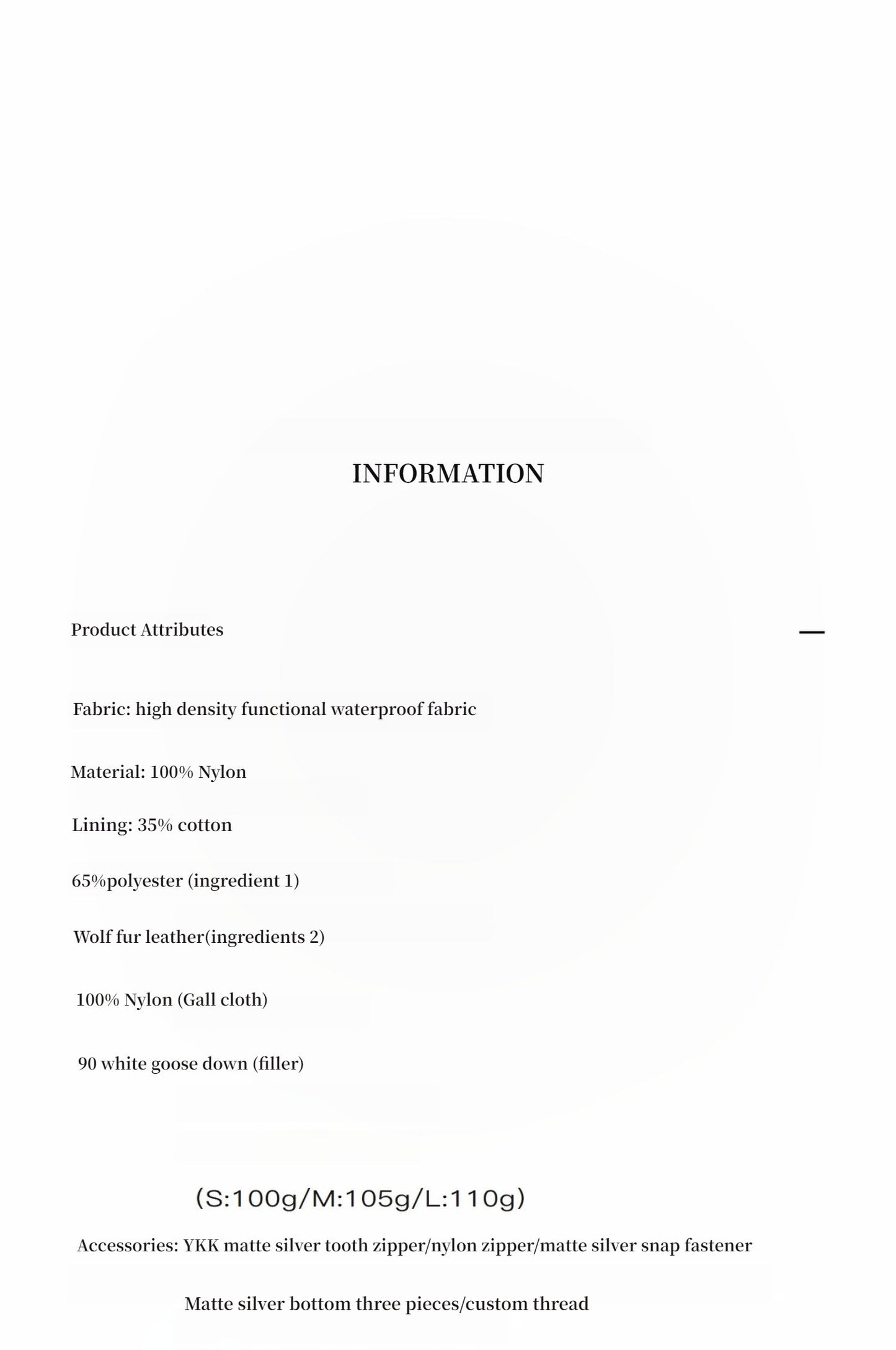 Fireladyfur Women's Waterproof & Warm Down Jacket With a Detachable Silhouette"Winter Is Coming"