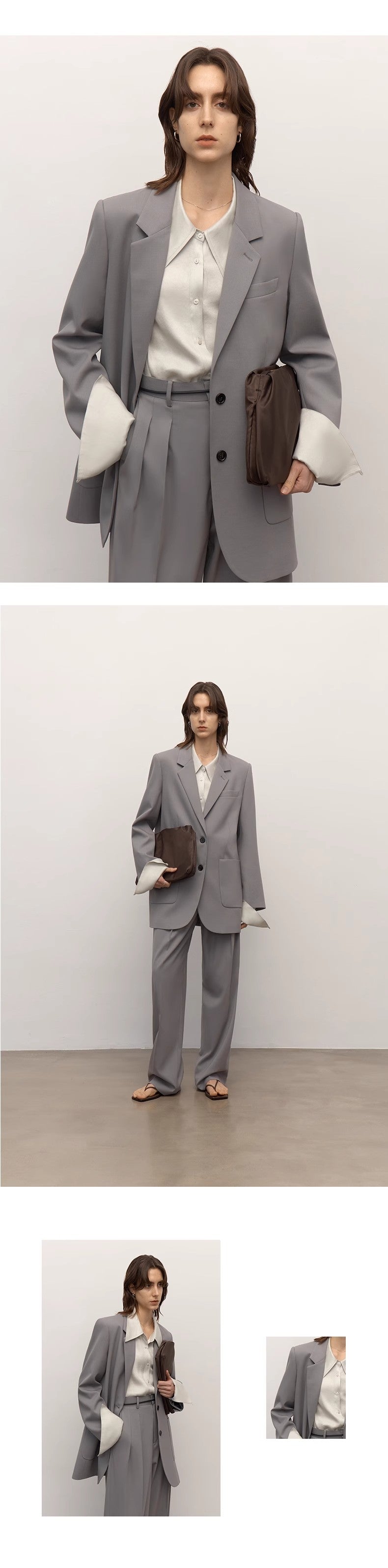 Heavy Fine Twill Worsted Wool, Asymmetrical Collar Design, Two-Button Suit