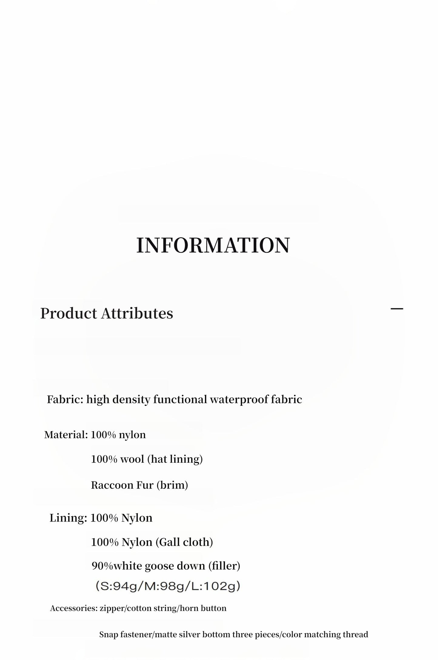 Fireladyfur Warm Short Style Jacket With a Large Fur Hood and Raccoon Fur"Cool and Sharp"