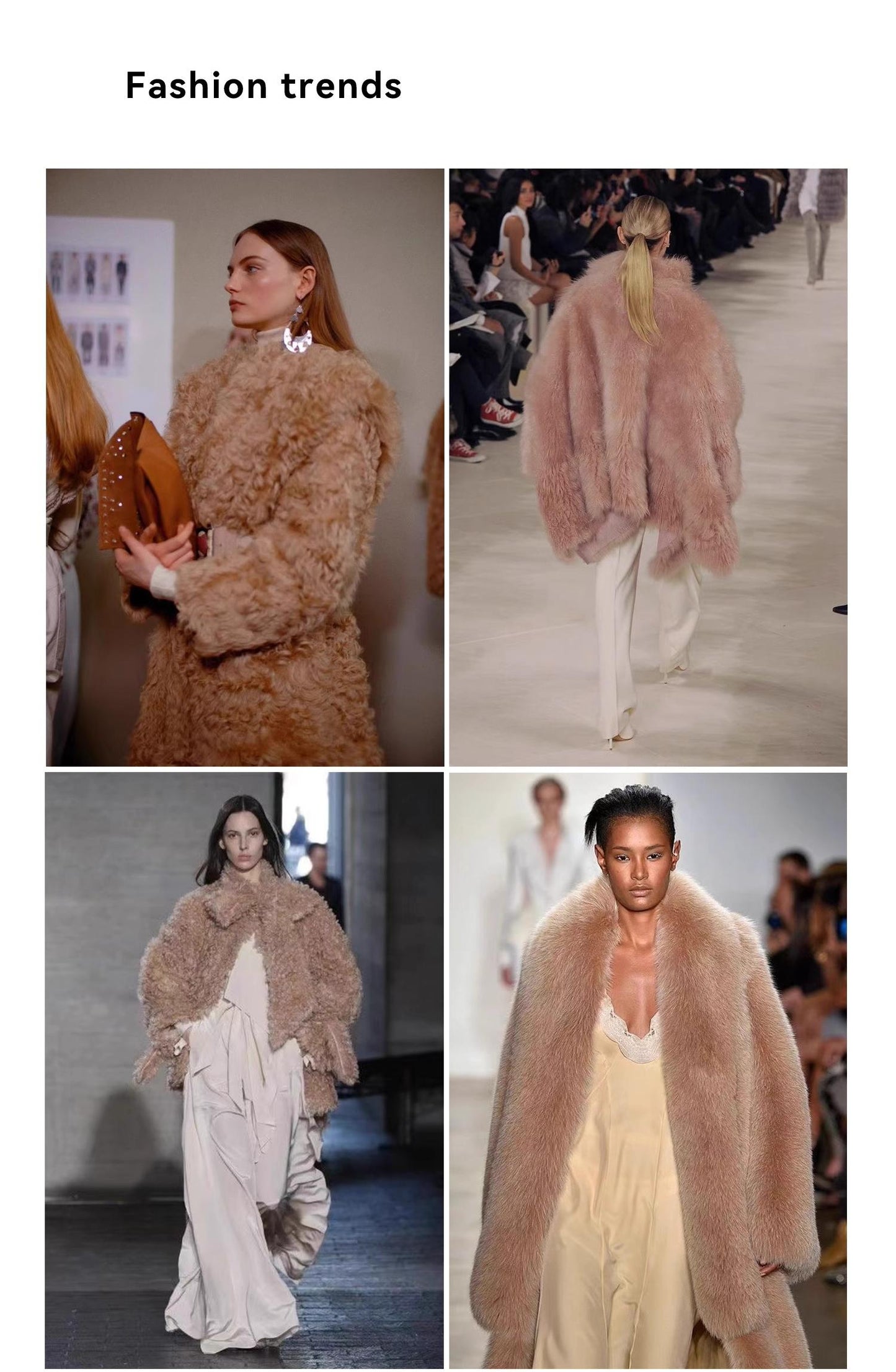 Fireladyfur Women's Tuscan Sheepskin Winter Coat“Peach Oolong”