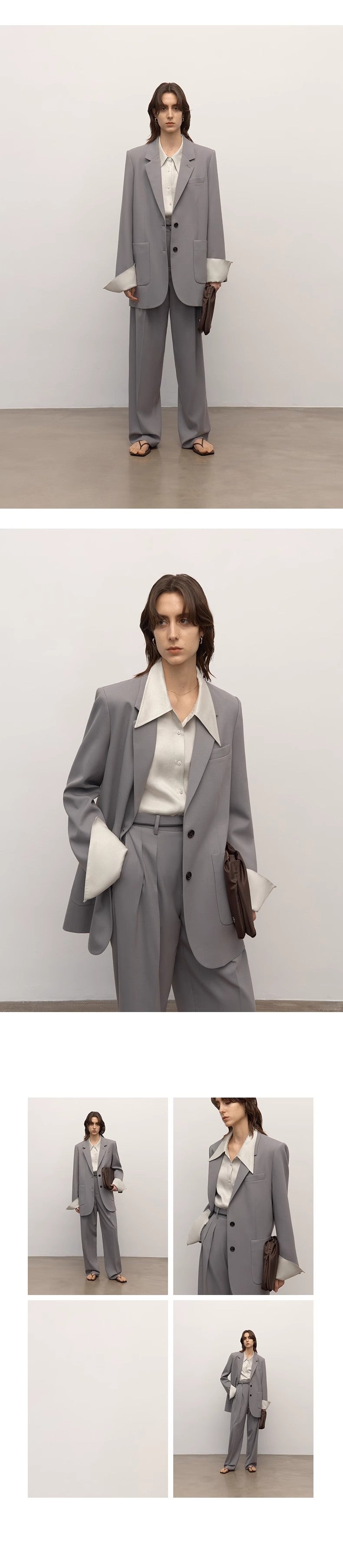 Heavy Fine Twill Worsted Wool, Asymmetrical Collar Design, Two-Button Suit