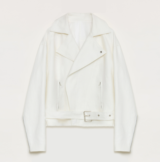 Practical Personality Linen Draped Trapezoidal Jacket"Modern Past"