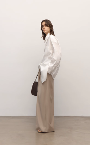 High-Density Nylon Cotton Drapes Stylish All-Match Silhouette Shirt