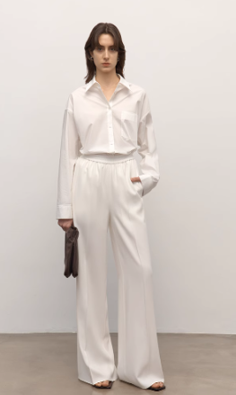 High-Density Nylon Cotton Drapes Stylish All-Match Silhouette Shirt