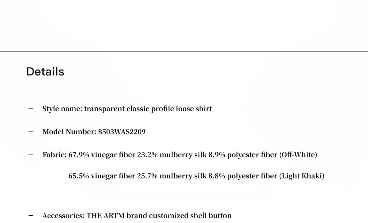 Classic Silhouette Mulberry Silk Acetate Transparent Smooth and Loose Multi-Color Spring and Summer Shirt for Women