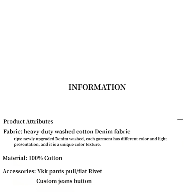 Vintage Heavy Wash Distressed Marble Pattern V-Shaped Segmented Slimming Textured Straight-Leg Denim Trousers