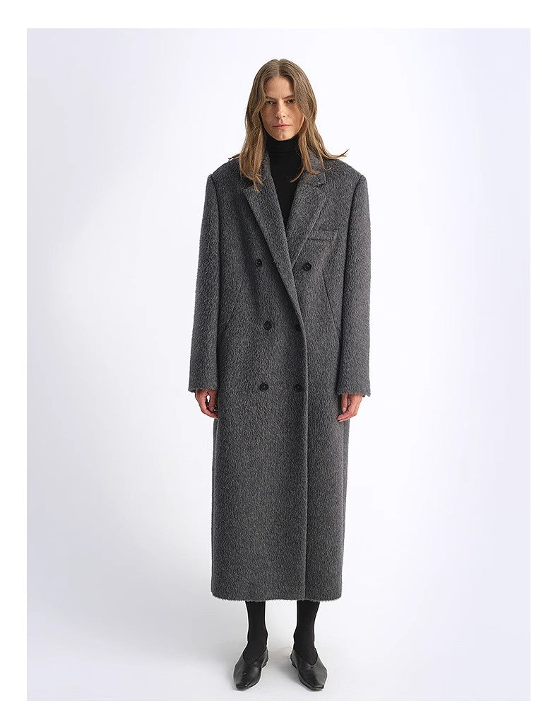 "Opium Nights"Women's Double-Breasted Blazer Coat With Straight Shoulders