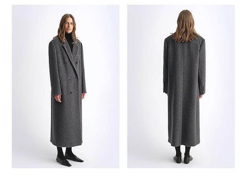 "Opium Nights"Women's Double-Breasted Blazer Coat With Straight Shoulders