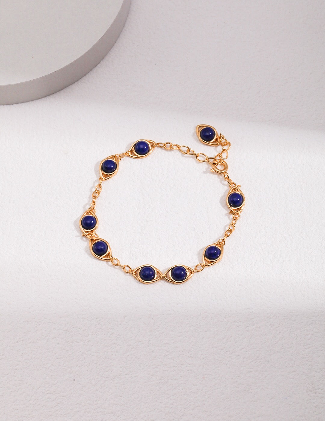 Lapis Lazuli / Tigers Eye Stone Adjustable Bracelet